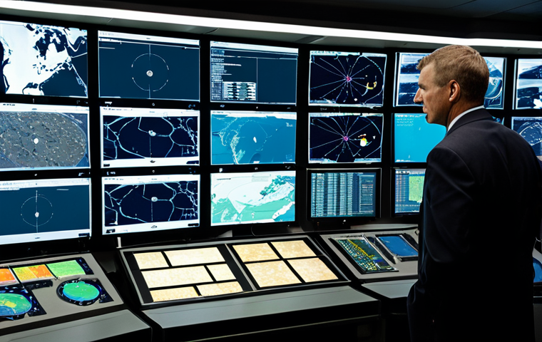 Maritime Surveillance Center**

A bustling, high-tech maritime surveillance center. Operators monitor multiple screens displaying data from radar, sonar, and optical-electronic systems. A large holographic display shows a 3D map of the sea with tracked vessels. Include elements of satellite imagery overlaid on the map. Emphasize the integration and automation of the data feeds. "Safe for work", "appropriate content", "fully clothed", "professional environment", perfect anatomy, correct proportions, natural pose, professional lighting.

**