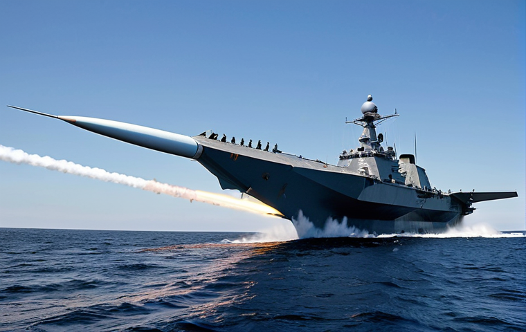 Hyper-sonic Missile Launch**

A modern Russian warship launching a "Zircon" hypersonic missile during naval exercises in the Baltic Sea. The ship is fully clothed with a professional crew in appropriate attire operating the launch systems. The missile is depicted mid-flight, leaving a fiery trail. The sea is moderately choppy, with a clear sky above. Include details like the ship's pennant number and radar systems. Safe for work, appropriate content, professional, perfect anatomy, correct proportions, natural pose, fully clothed.

**