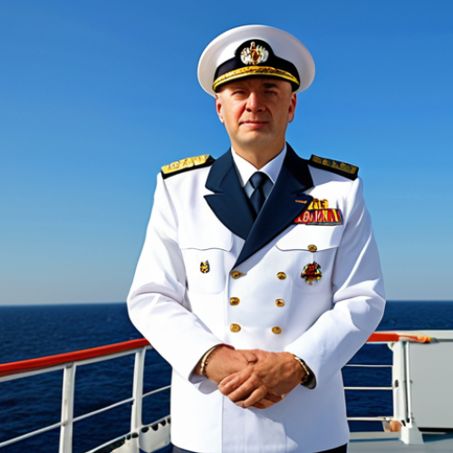 **

"A naval officer in a professional uniform, standing on the bridge of a modern Russian frigate (Project 22350), fully clothed, appropriate attire, safe for work, perfect anatomy, correct proportions, natural pose, daytime, clear skies, professional naval photography, high quality, maritime environment, modest, family-friendly."

**