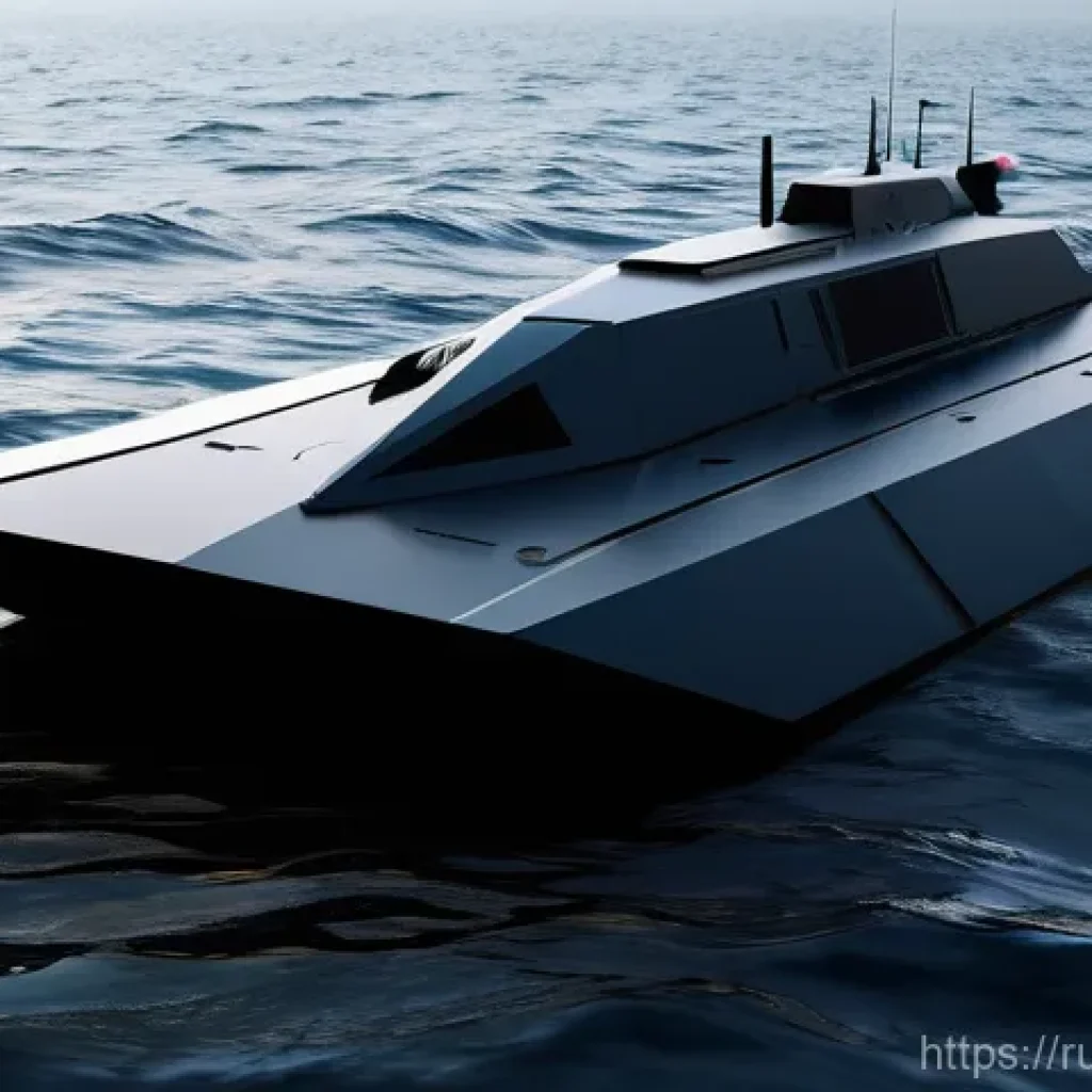 해군의 최신 군사 기술 동향 - **Prompt 1: Autonomous Stealth Patrol**
    "A photorealistic depiction of a highly advanced, autono...