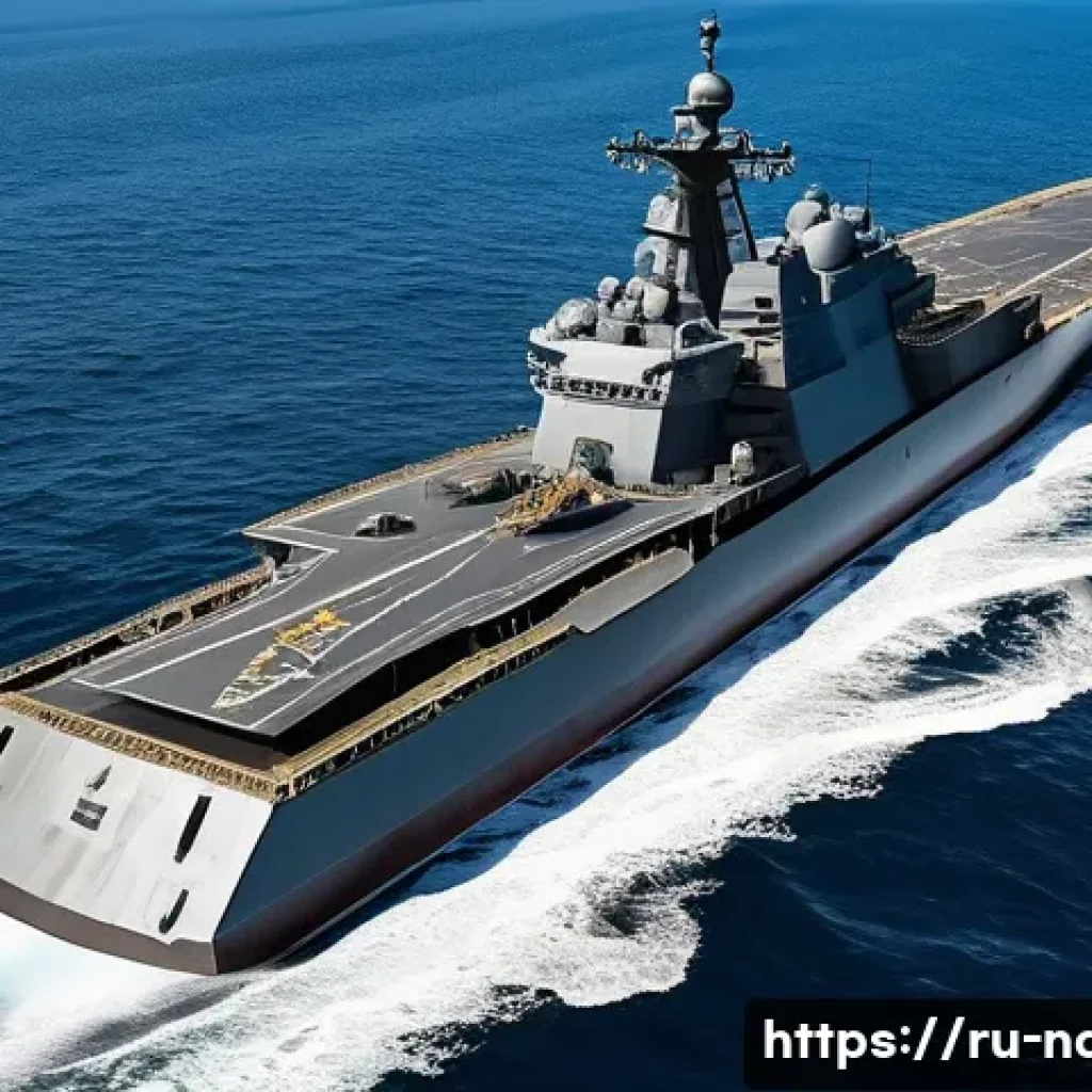 해군 함정의 내구성 및 방어력 - A highly detailed modern military warship hull constructed from advanced composite materials and tit...