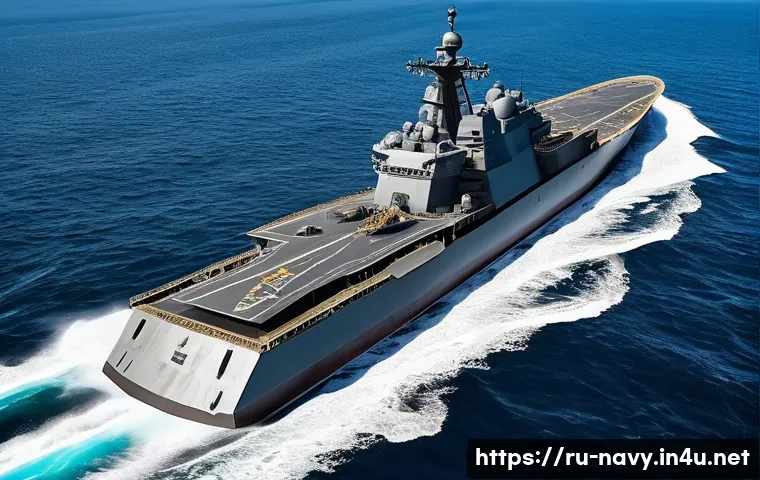 해군 함정의 내구성 및 방어력 - A highly detailed modern military warship hull constructed from advanced composite materials and tit...